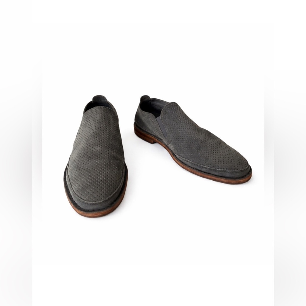 Trask Bradley Suede Loafers Grey Crepe Sole Slip On Men’s 10